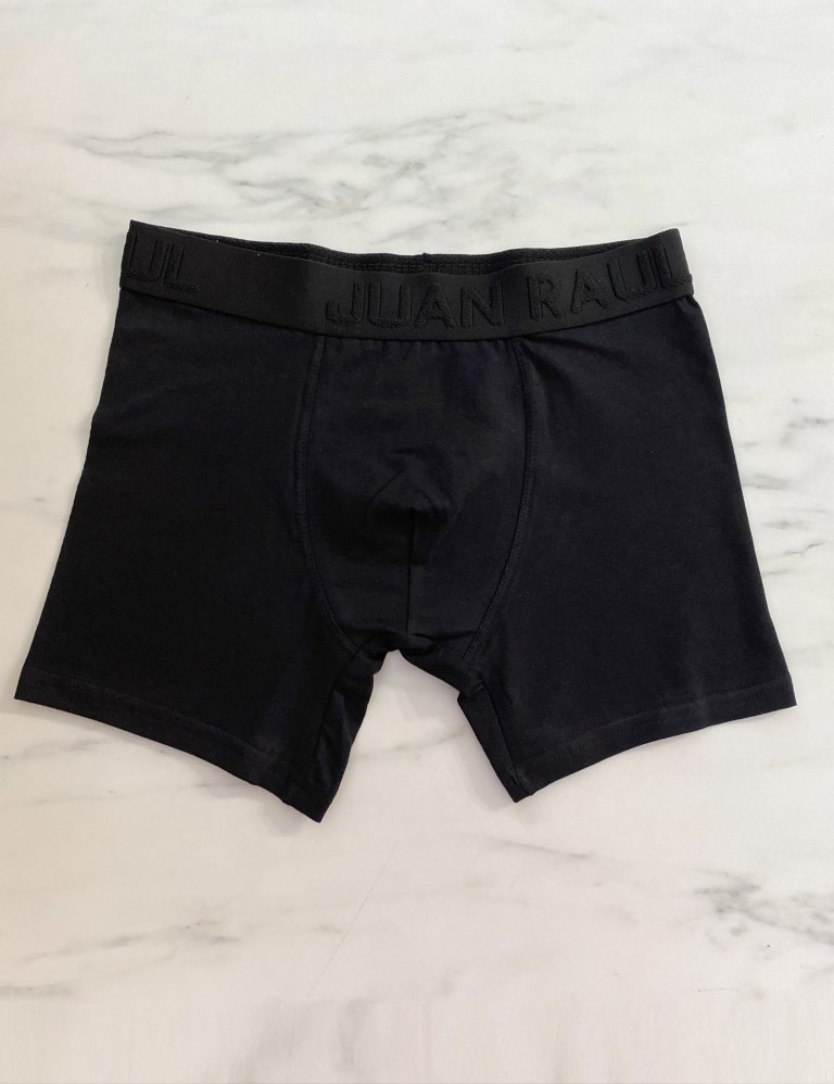 Ανδρικό βαμβακερό μαύρο μποξεράκι μονόχρωμο JR254203 - - - 